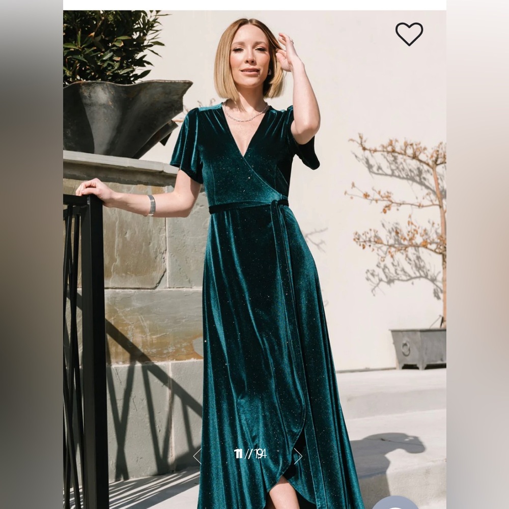 Baltic Born Calvin Sparkle Wrap Dress - Jade